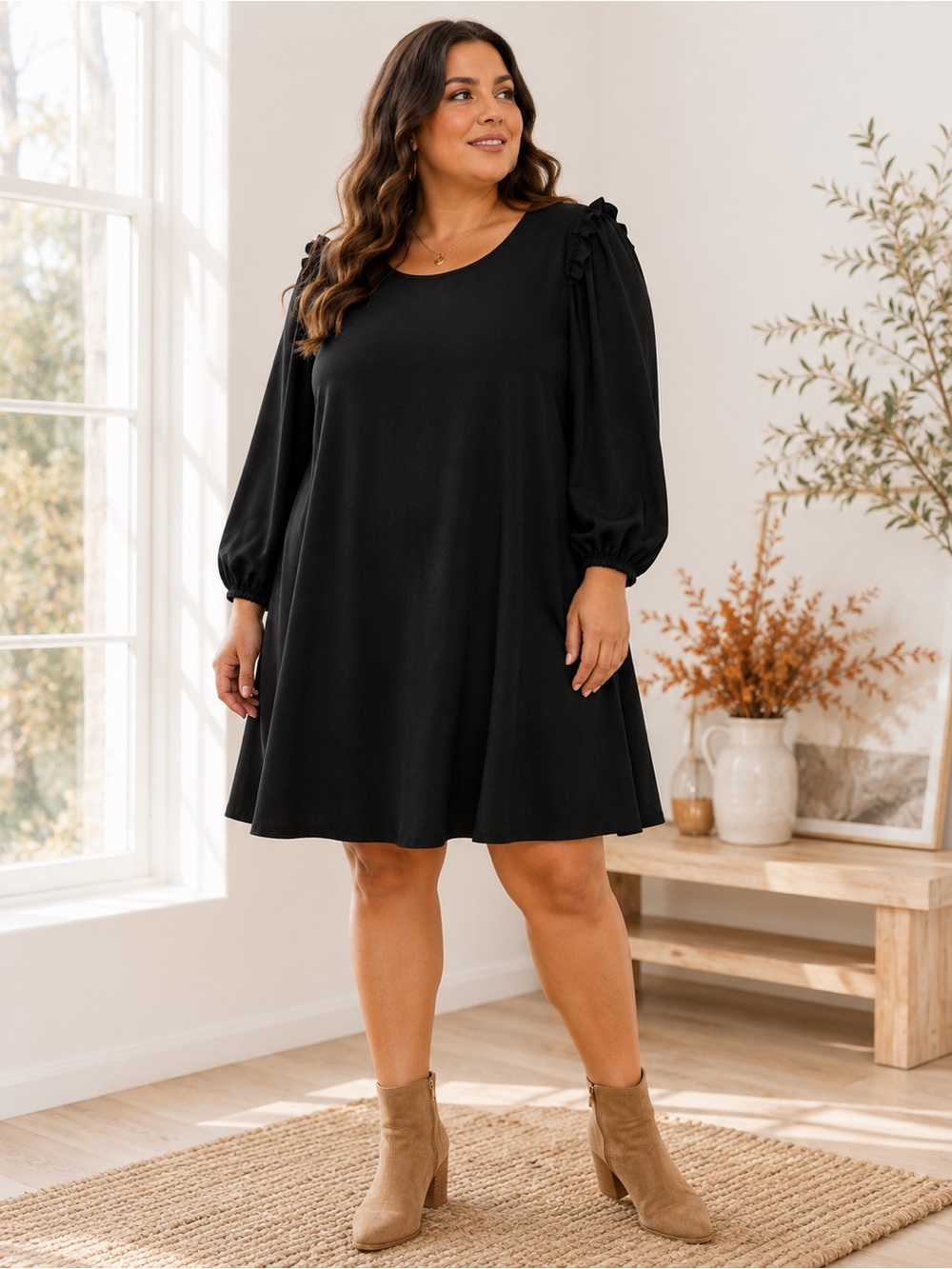 Zara Black Babydoll Dress — XL